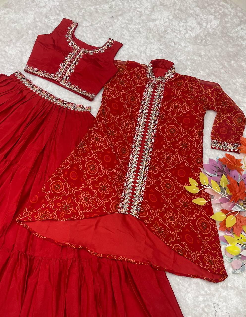 Bandhej Lehenga choli