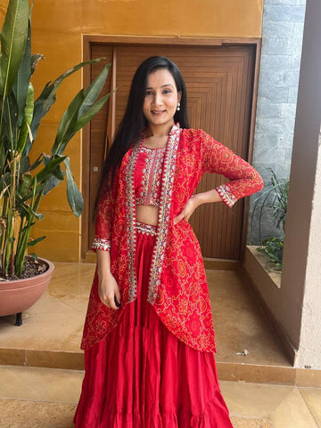 Bandhej Lehenga choli