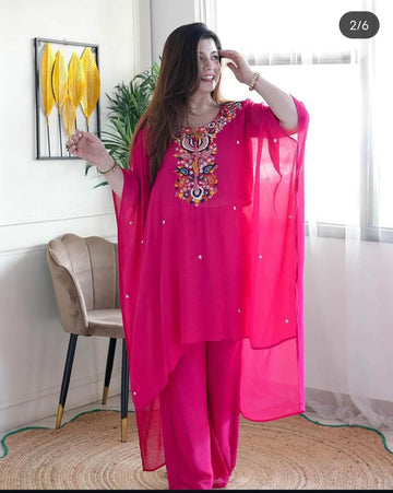 Elegant Rayon Kaftan with Pant