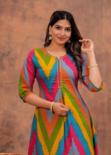 stylish renbow style kurta pant