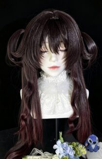Hand-styled Hu Tao Cosplay Wig (Lantern Rite) | Genshin Impact